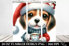 Baby Beagle with Santa Hat, 20 Oz Tumbler Product Image 2