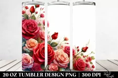 Colorful Rose Frame Tumbler | 20 oz Tumbler Product Image 2