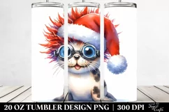 Baby Seal with Santa Hat, 20 Oz Tumbler Product Image 2