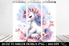 Cute Baby Unicorn in Style | 20 Oz Tumbler Product Image 2