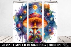 Vibrant Celestial Mushroom Clipart 20 Oz Tumbler Product Image 2