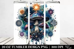Vibrant Celestial Mushroom Clipart 20 Oz Tumbler Product Image 2