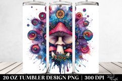 Vibrant Celestial Mushroom Clipart 20 Oz Tumbler Product Image 2