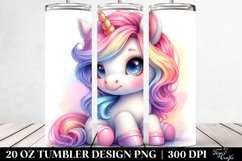 Cute Baby Unicorn in Style | 20 Oz Tumbler Product Image 2