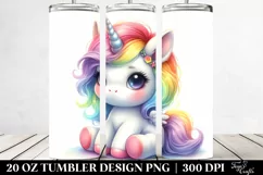 Cute Baby Unicorn from | 20 oz Tumbler Product Image 2