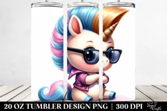 Cute Baby Unicorn Posing as Johnny Bravo from | 20 oz Product Image 2