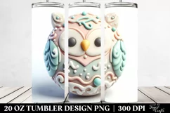 Pastel 3D Christmas Owl with Candy, 20 Oz Tumbler Product Image 2