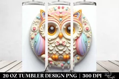 Pastel Marzipan Owl Clipart 20 Oz Tumbler Product Image 2