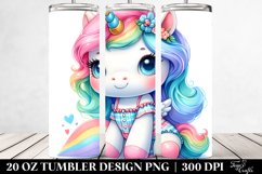 Cute Baby Unicorn with Beachwear from | 20 oz Tumbler Product Image 2