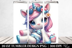 Cute Baby Unicorn with Beachwear from | 20 oz Tumbler Product Image 2