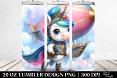 Cute Baby Unicorn Hero From Airship | 20 Oz Tumbler Product Image 2