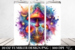 Vibrant Magical Celestial Mushroom Clipart Product Image 2