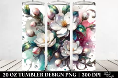 Metallic Jasmine Watercolor Tumbler Product Image 2