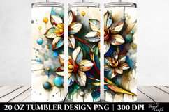 Stained Wooden Narcissus | 20 Oz Tumbler Product Image 2