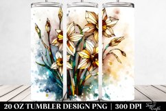 Stained Wooden Narcissus | 20 Oz Tumbler Product Image 2