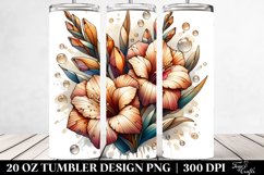 Wooden Stained Gladiolus Tumbler Product Image 2