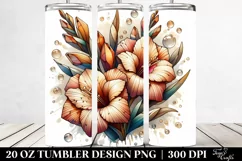 Wooden Stained Gladiolus Tumbler Product Image 2