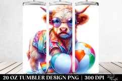 Baby Highland Cow Beachwear. 20 oz Tumbler Design Product Image 2