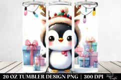 Whimsical Penguin, Christmas 20 Oz Tumbler Product Image 2