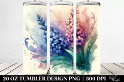 Abstract Pastel Wooden Small Stained Hyacinth 20 Oz Tumbler Product Image 2