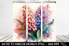 Abstract Pastel Wooden Small Stained Hyacinth 20 Oz Tumbler Product Image 2