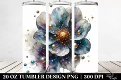20 Oz Tumbler Sublimation | Glossy Colorful Watercolor Product Image 2