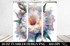 Detailed Gladiolus Tumbler Design Product Image 2