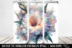 Detailed Gladiolus Tumbler Design Product Image 2