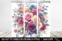 Colorful Abstract Rose Bouquet | 20 oz Tumbler Product Image 2