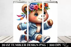 Running Baby Bear | 20 oz Tumbler Product Image 2