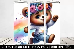 Running Baby Bear | 20 oz Tumbler Product Image 2