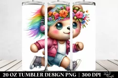 Running Baby Bear | 20 oz Tumbler Product Image 2