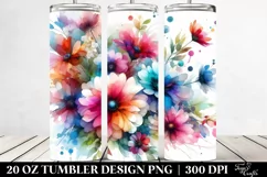 Colorful Daisy Pot | 20 Oz Tumbler Product Image 2