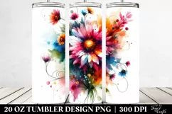 Colorful Daisy Pot | 20 Oz Tumbler Product Image 2