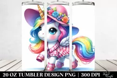 Cute Unicorn Playing | 20 oz Tumbler Product Image 2