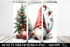 Simple Christmas Gnome Watercolor | 20 oz Tumbler Product Image 2