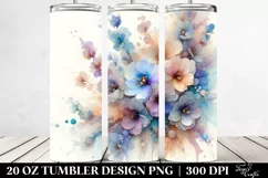 Glossy Abstract Delphinium Clipart 20 Oz Tumbler Product Image 2