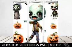 Simple Zombie Haloween Clipart 20 Oz Tumbler Product Image 2