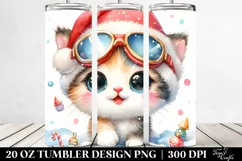 Whimsical Kitten, Watercolor 20 Oz Tumbler Product Image 2