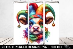 Baby Cow Jester's Hat. 20 oz Tumbler Design Product Image 2