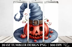 Funny Halloween Hat in Watercolor Clipart Product Image 2