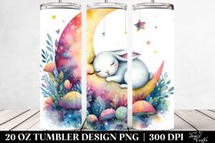 Colorful Rabbit on the Moon | 20 Oz Tumbler Product Image 2