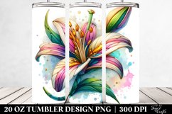 Vibrant Stained Lily Tumbler Product Image 2