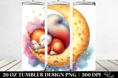 Colorful Sleeping Baby Squirrel | 20 Oz Tumbler Product Image 2