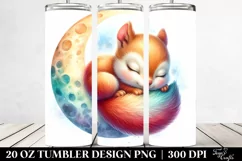 Colorful Sleeping Baby Squirrel | 20 Oz Tumbler Product Image 2
