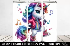 Dancing Unicorn with Whimsical Haircut Clipart Product Image 2
