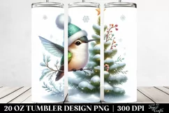 Cute Baby Hummingbird by Christmas Tree, High-Res 20 Oz Product Image 2