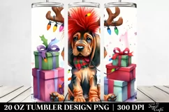 Expressive Bloodhound, Christmas 20 Oz Tumbler Product Image 2