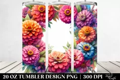 Vibrant Zinnia Frame | 20 Oz Tumbler Product Image 2