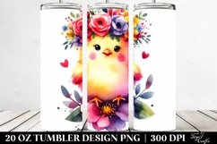 Vibrant Chicken Flower Crown 20 Oz Tumbler Product Image 2